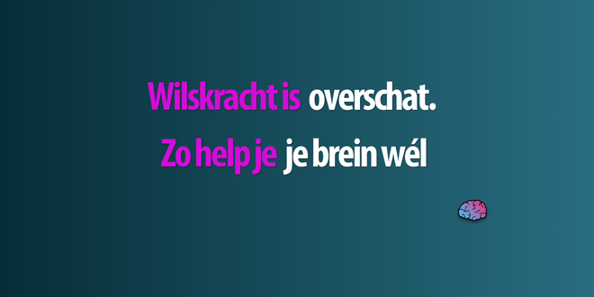 Braindrills. Wilskracht is overschat